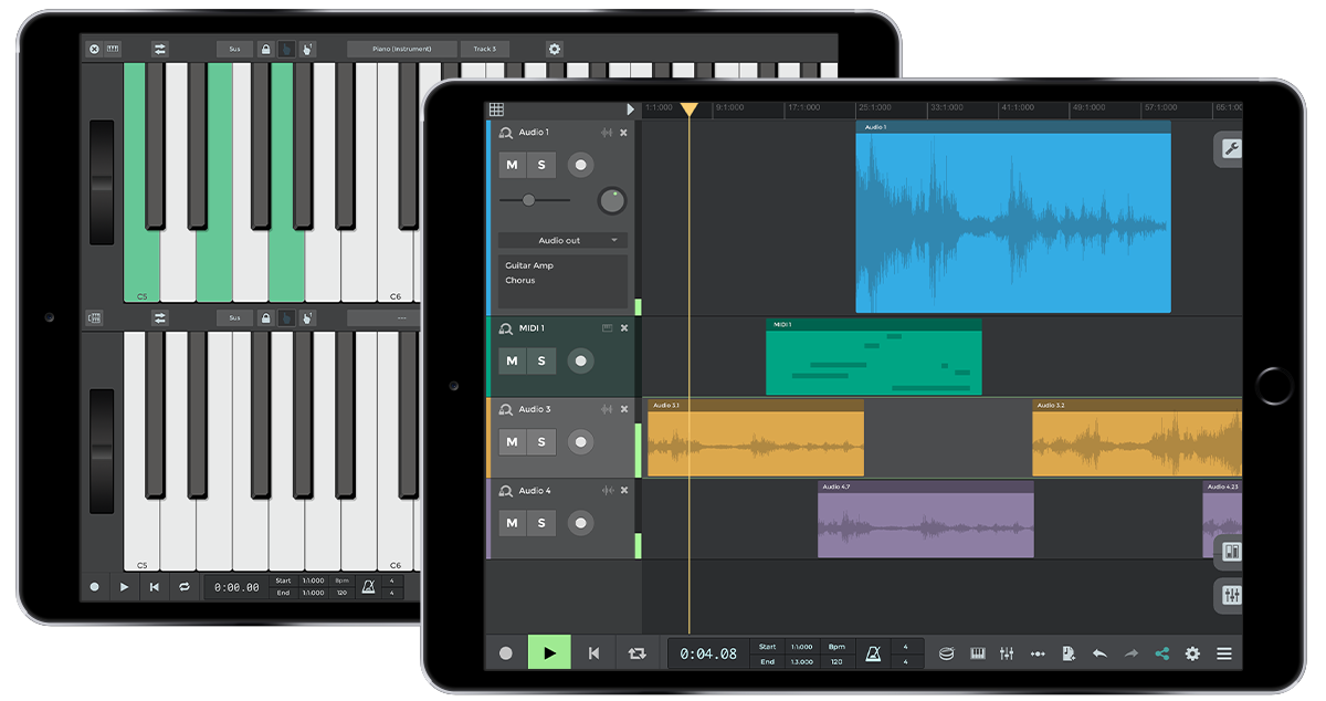 n-Track Studio mobile apps for iOS and Android